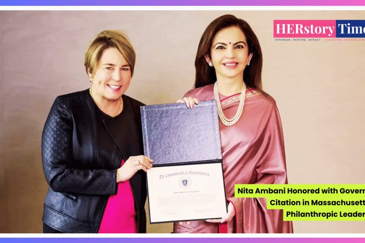 Nita Ambani Honored with Governor’s Citation in Massachusetts for Philanthropic Leadership